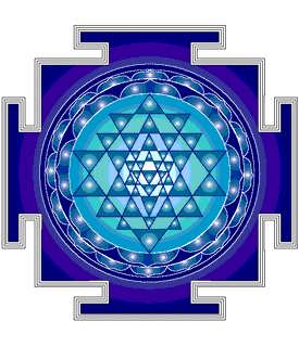 Blue Sri Yantra